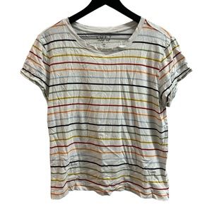 White Rainbow striped short sleeve t-shirt